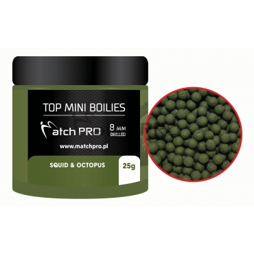 Match Pro Top Mini Boilies Drilled Squid Octopus 8mm